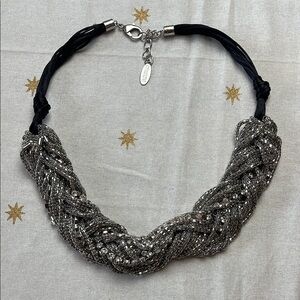 Chico’s Chunky Braided Statement Necklace Bold Glam